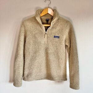 Patagonia Beige Sherpa Los Gatos Quarter Zip Jacket | S